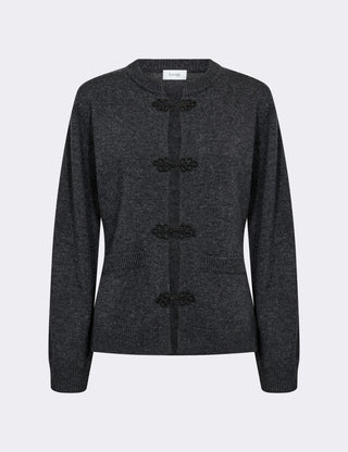 LR-OSSY 2 Cardigan Mörkgrå