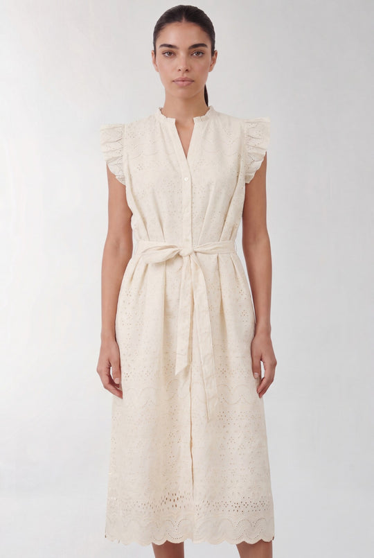 LR-ROSALINA 3 Klänning Off white