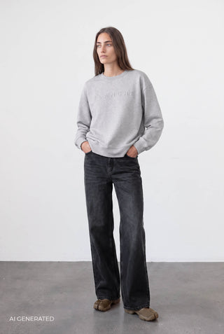 BL-ALESSIA ART 1 Sweatshirt Ljusgrått