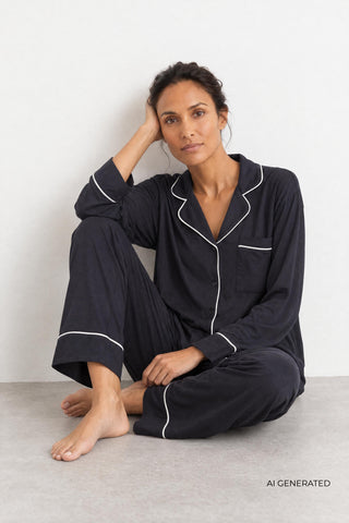 LR-UDO SET 1 Pyjamas mörkblå