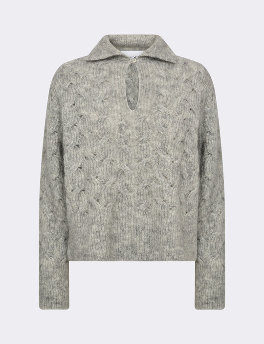 LR-NIVA 1 Pullover Ljusgrått