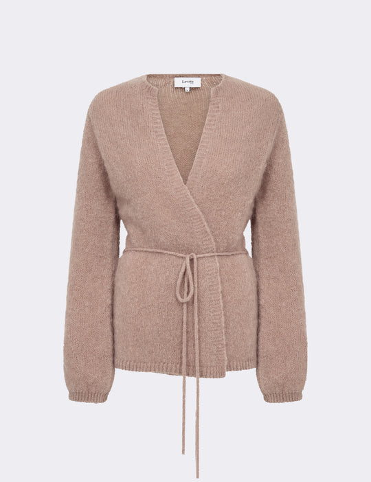 LR-NOREEN 7 Cardigan Ljusbrun