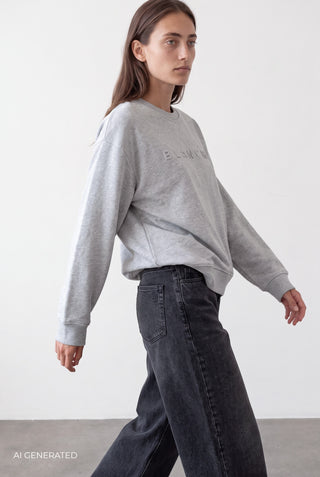 BL-ALESSIA ART 1 Sweatshirt Ljusgrått