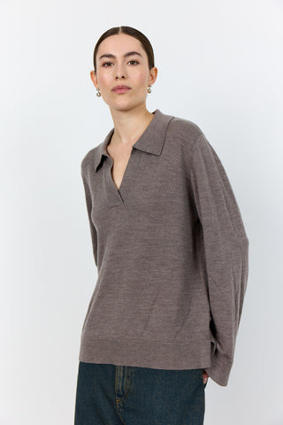 LR-ISMAILA 9 Pullover Ljusbrun