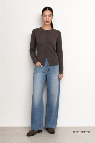 LR-ELOISE 21 Cardigan Mörkbrun