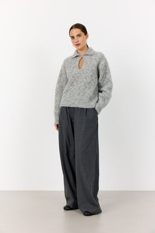 LR-NIVA 1 Pullover Ljusgrått