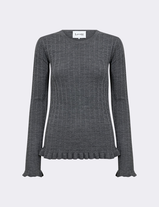 LR-ISMAILA 13 Pullover Mörkgrå