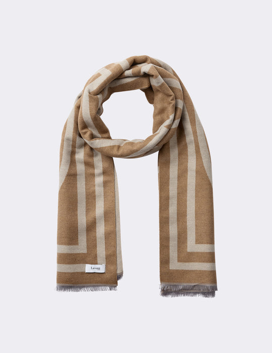 LR-HARTLEY 1 Scarf Ljusbrun