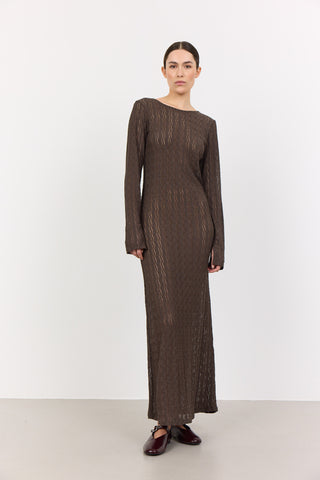 LR-LAICA 4 Klänning Mörkbrun