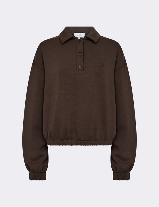 LR-EZRA 9 Sweatshirt Mörkbrun