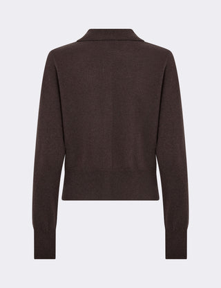 LR-ELOISE 23 Cardigan Mörkbrun