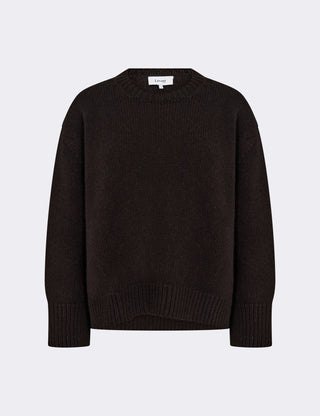 LR-PERLE 1 Pullover Mörkbrun