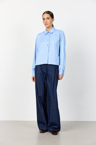 LR-ISLA SOLID 136 Skjorta Ljusblå