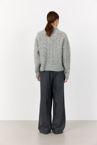 LR-NIVA 1 Pullover Ljusgrått