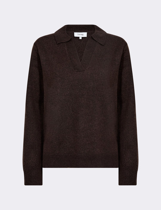 LR-ISMAILA 9 Pullover Mörkbrun