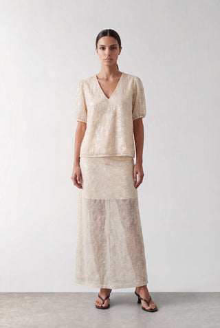 LR-ROXY 2 Kjol Ljus sand