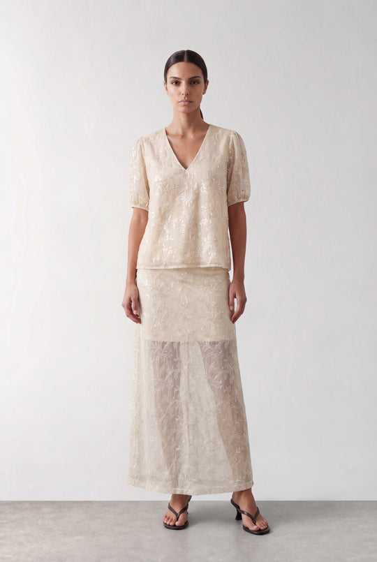 LR-ROXY 2 Kjol Ljus sand