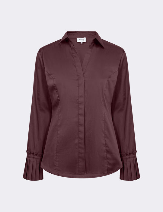 LR-ISLA SOLID 130 Skjorta Bordeaux