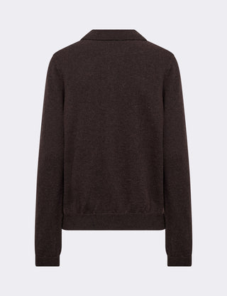 LR-ISMAILA 6 Cardigan Mörkbrun
