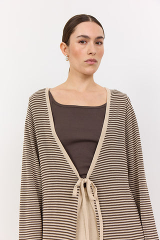 LR-LILY 2 Cardigan Mörk sand