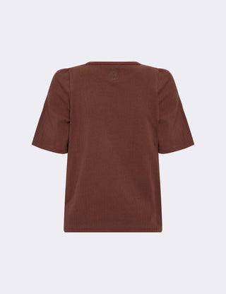 LR-NEDDIE 3 T-shirt Mörkbrun