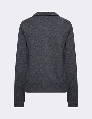 LR-ISMAILA 6 Cardigan Mörkgrå