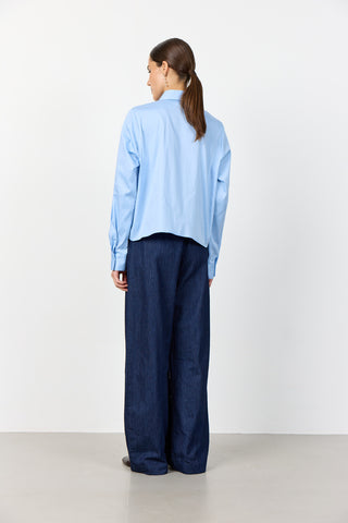 LR-ISLA SOLID 136 Skjorta Ljusblå