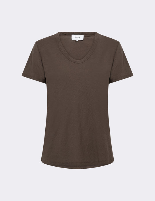 LR-ANY 2 T-shirt Mörkbrun