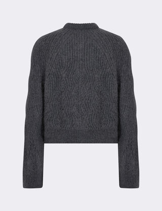 LR-NOREEN 15 Cardigan Mörkgrå