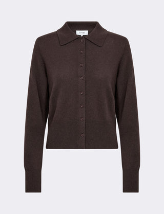 LR-ELOISE 23 Cardigan Mörkbrun