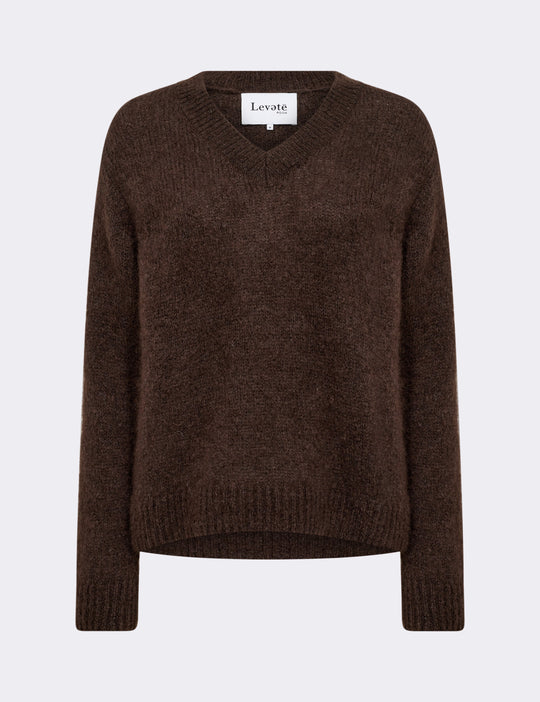 LR-NOREEN 3 Pullover Mörkbrun