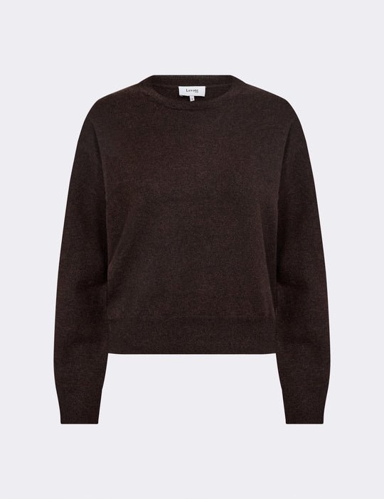 LR-ISMAILA 24 Pullover Mörkbrun
