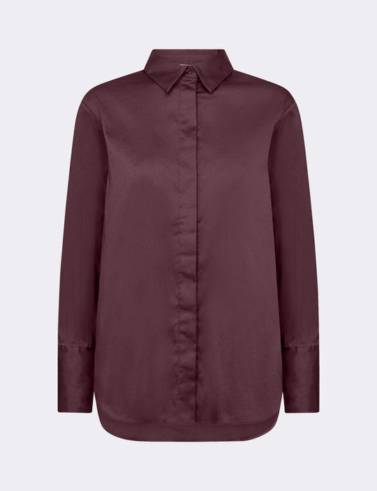 LR-ISLA SOLID 7 Skjorta Bordeaux