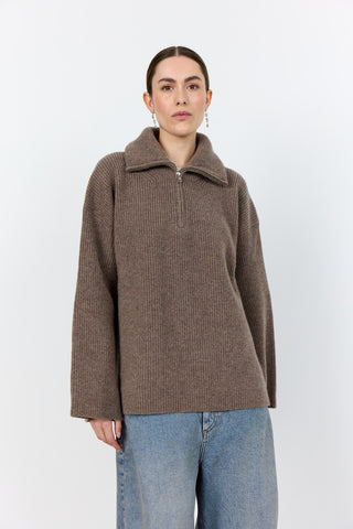 LR-PERLE 10 Pullover Ljusbrun