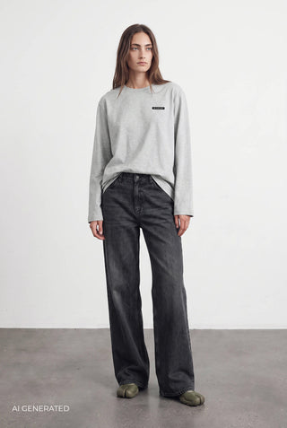 BL-ALONA ART 2 Sweatshirt Ljusgrått