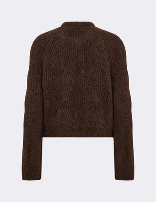 LR-NOREEN 15 Cardigan Mörkbrun