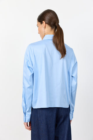 LR-ISLA SOLID 136 Skjorta Ljusblå